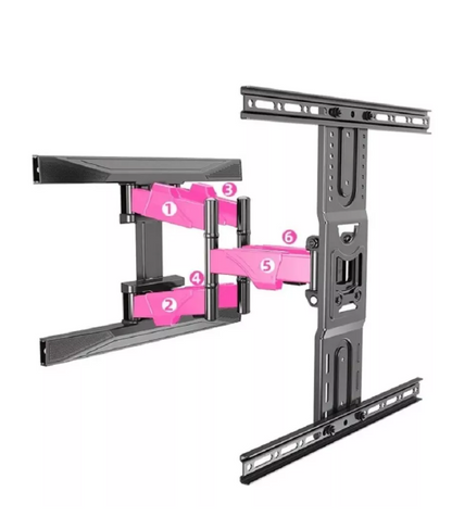 Soporte Para Tv Extensible Doble P6 De 40 A 80 Color Negro