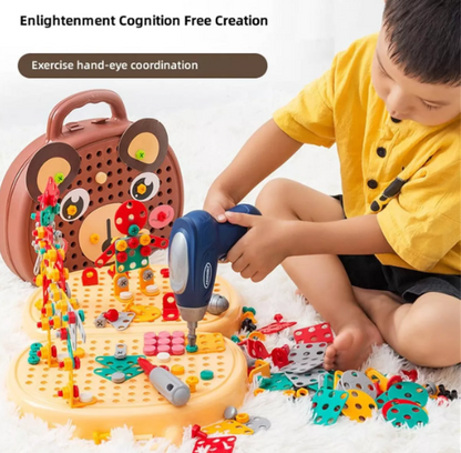 Kit Herramienta Niños Con Taladro Juego 3d