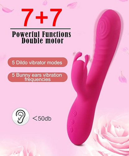 Vibrador De Conejo Con Aletas Para Clítoris Y Punto G