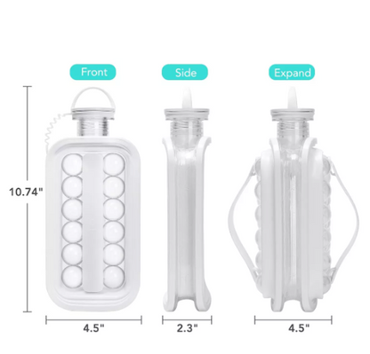 Molde De Cubos De Hielo Botella Portátil