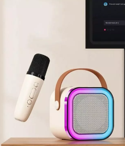 Parlante Karaoke Portátil Mini Con Micrófono Inalámbrico Bt