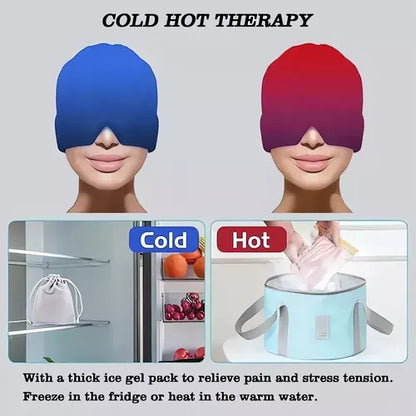 Gorro Gel Alivio Migraña Dolor Cabeza Compresa Frio Caliente